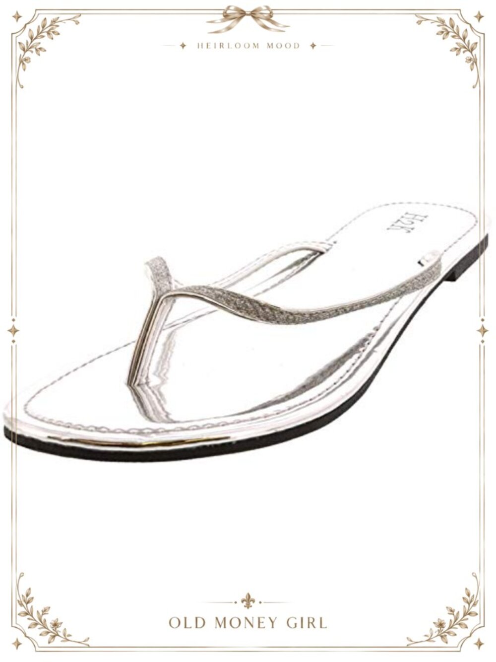 Women's Glitter Flat Thong Sandals Slip On Casual Summer Rubber Sole